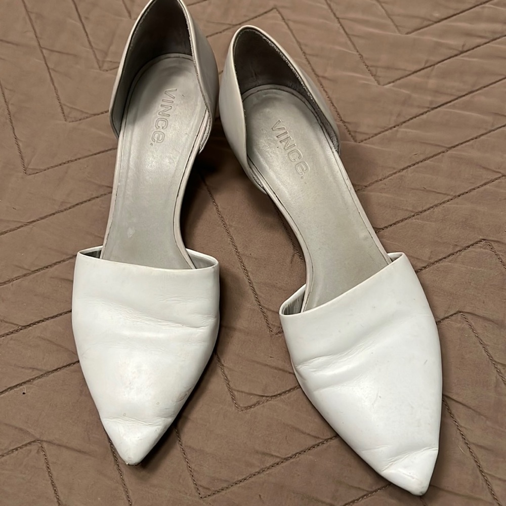 VINCE size 7 leather heels